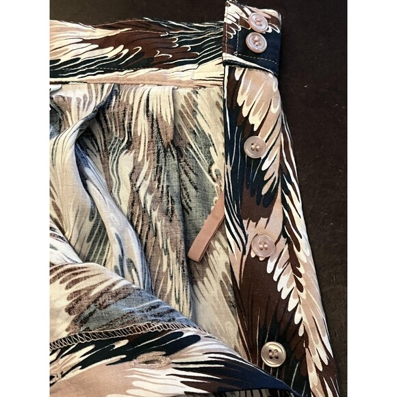 Segue Skirt Womens 16 Pleated Button Closure Abstract Print Rayon NWT - Picture 6 of 9